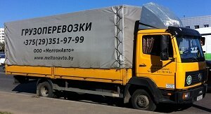 Грузоперевозки по Беларуси и Минску до 4 тонн, длина кузова 6 метров, объем кузова 32 куб.м
